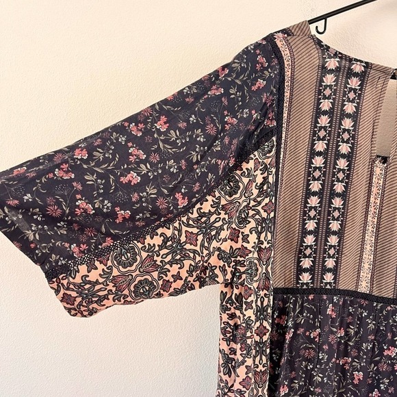 Bass Pro Shops Bob Timberlake Pink Blue Floral Lace Boho Tunic Rayon Dress XXL - Picture 11 of 15